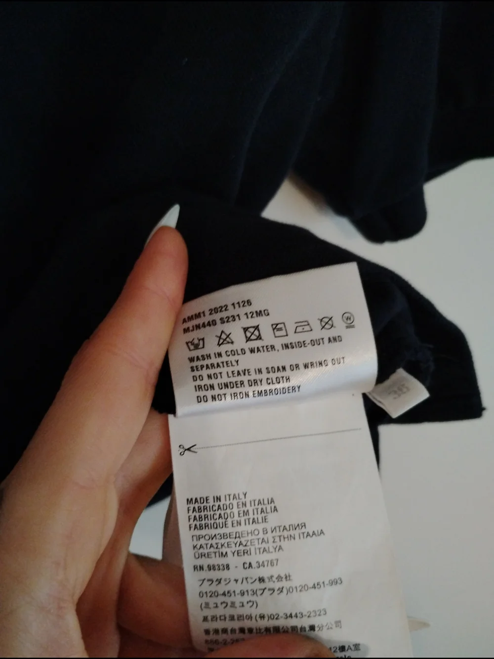 Miu Miu Navy Short Sleeve Polo Authentic Small - Picture 4 of 4